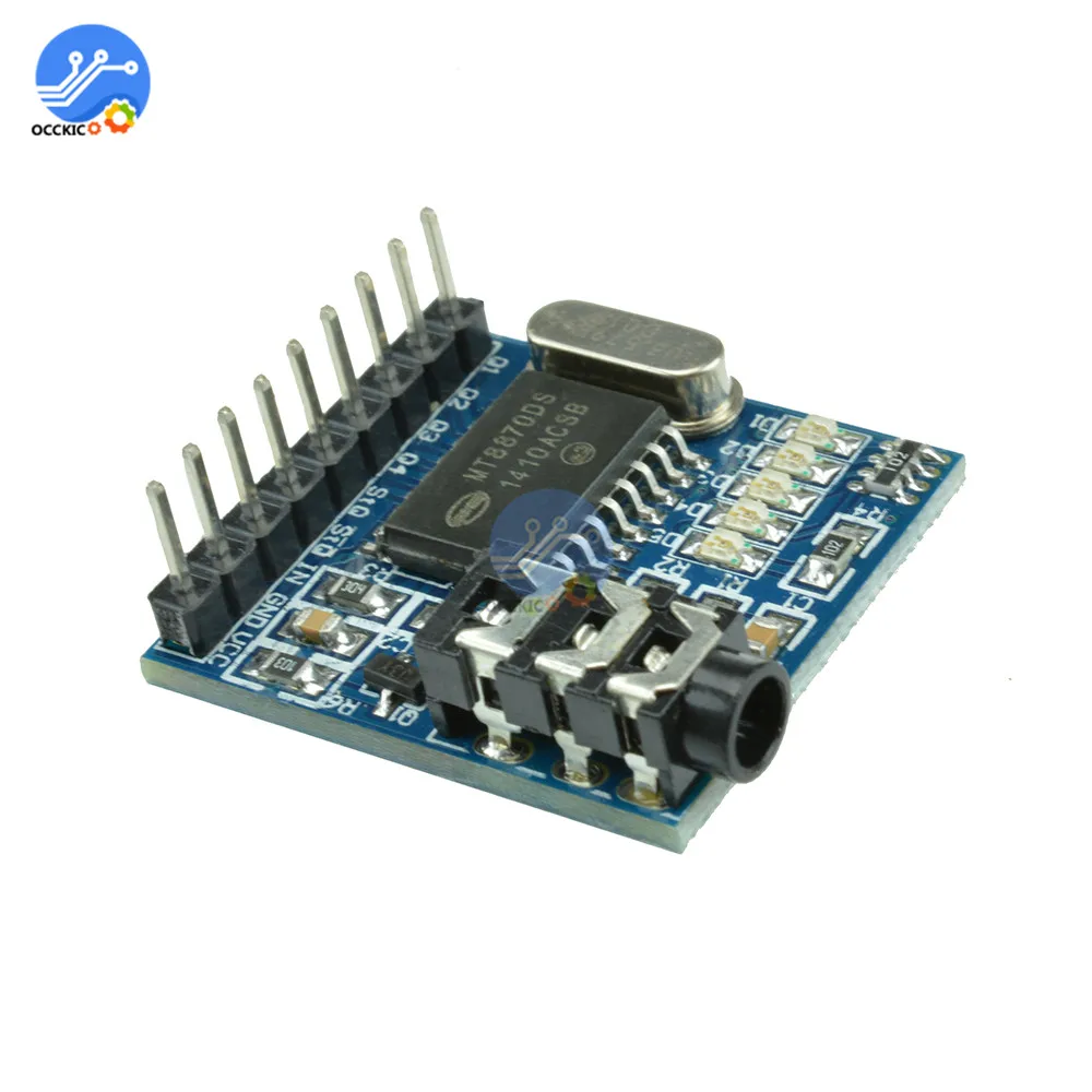 Модуль декодирования голосового аудио MT8870 DTMF для Arduino Телефонный модуль со