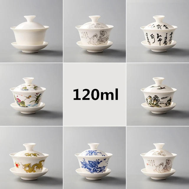 Традиционные китайские элегантные чайные чашки Gaiwan керамическая чаша для чая с