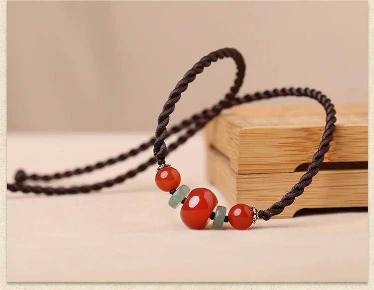 Этническая Цепочки и ожерелья Винтаж круглый Бусины Jewelry Китайский ветер ключицы