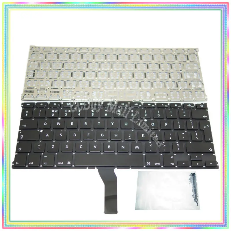 

Новая Британская клавиатура без подсветки и винтов для Macbook Air 13,3 "A1369 A1466 2011-2015 лет