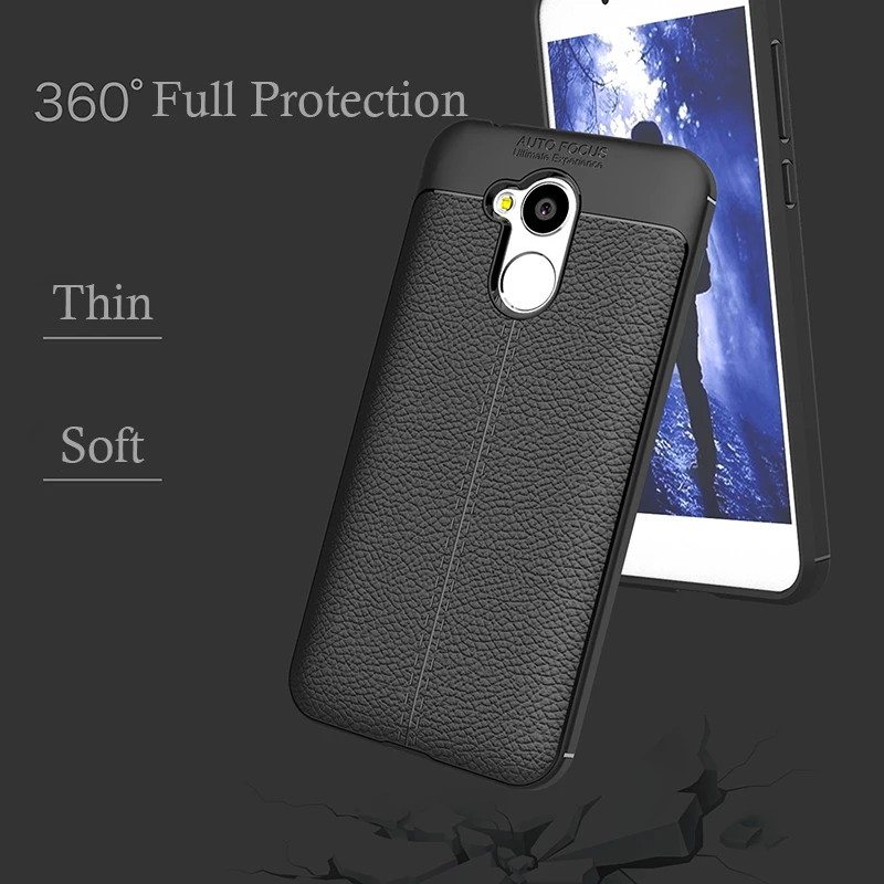 Luxury Leather Phone Case For Honor 6A Silicone Shockproof Litchi Pattern Cover Soft TPU Funda Huawei 5.0 inch |