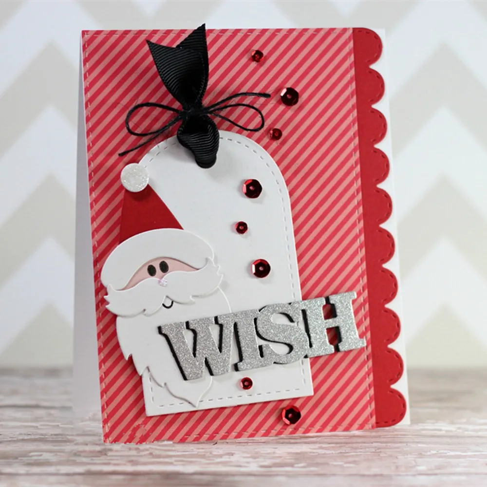 Трафарет для резки металла Санта Клауса скрапбукинга фотоальбома тиснения