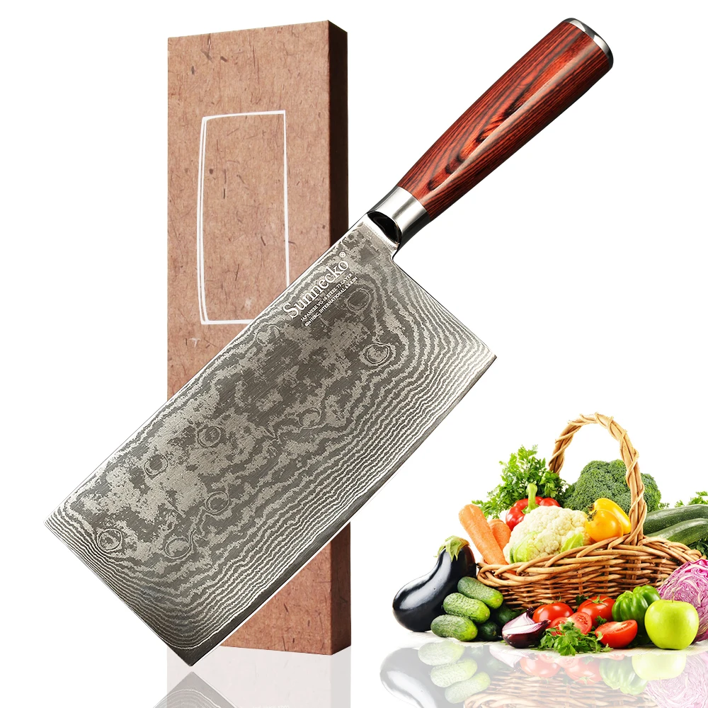 SUNNECKO 4 шт. набор кухонных ножей Santoku шеф повара Кливер нож Дамаск японский VG10 сталь