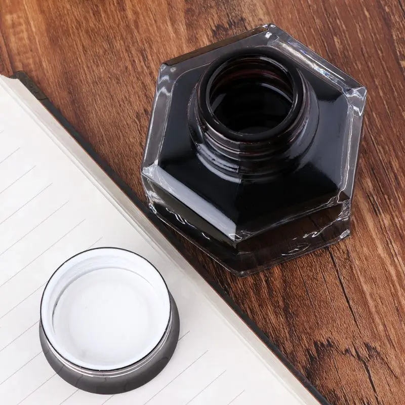 

50ml Non Carbon Black Fountain Pen Ink Refill Glass Bottled Fluency Writing School Office Supplies