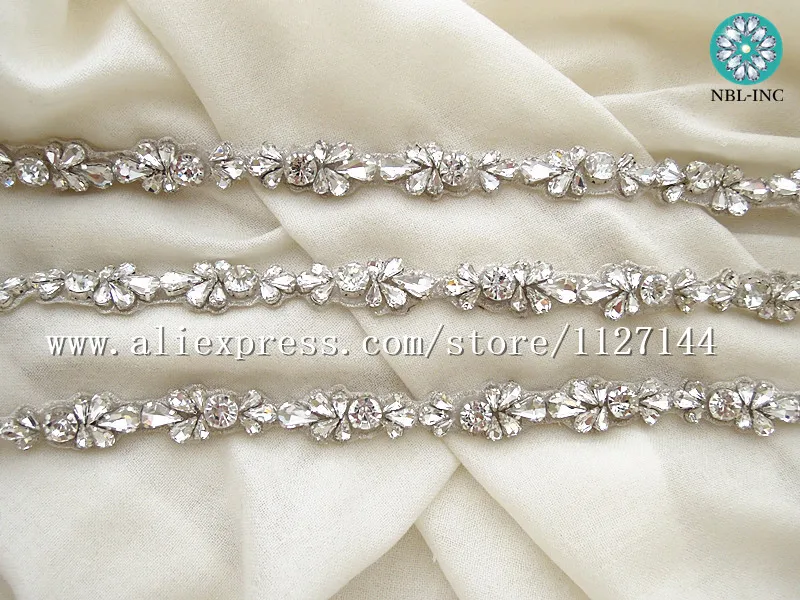 (10 ярдов) оптовая продажа серебряных бусин ручной работы с кристаллами Стразы