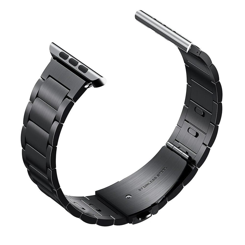 HOCO 44 мм 42 мм 40 мм 38 мм браслет Meatl ремешок для Apple Watch Series 5 4 3 2 1 с двойной кнопкой Бабочка Складная пряжка