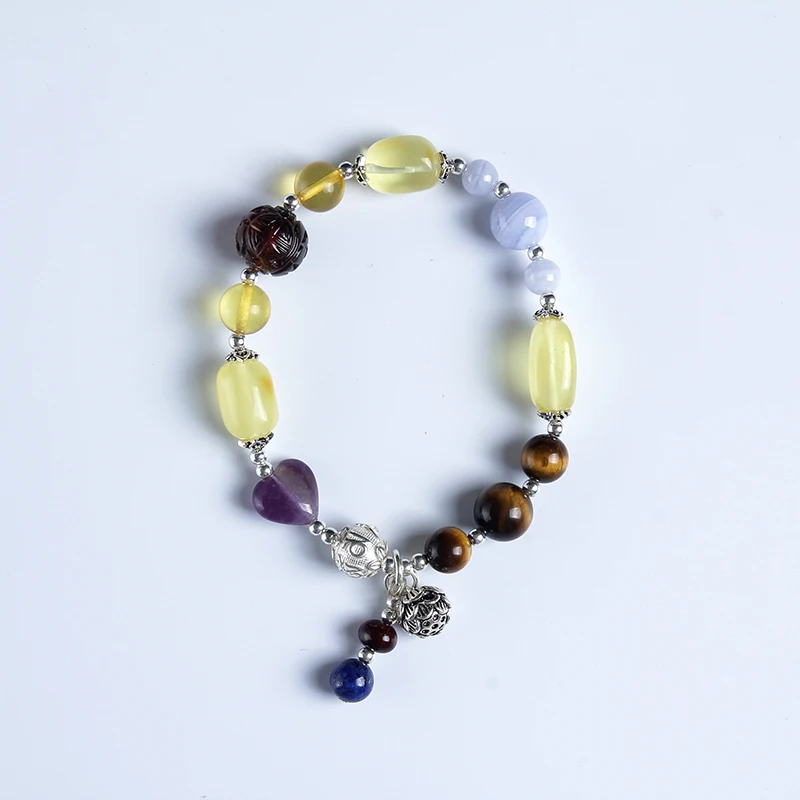 Браслет из натуральной кожи ручной работы стерлингового серебра с пчелиным