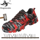 Ботинки строительные Для мужчин на открытом воздухе для размера плюс Сталь носок Кепки рабочие ботинки обувь Для мужчин дышащая камуфляжная проколов безопасная обувь