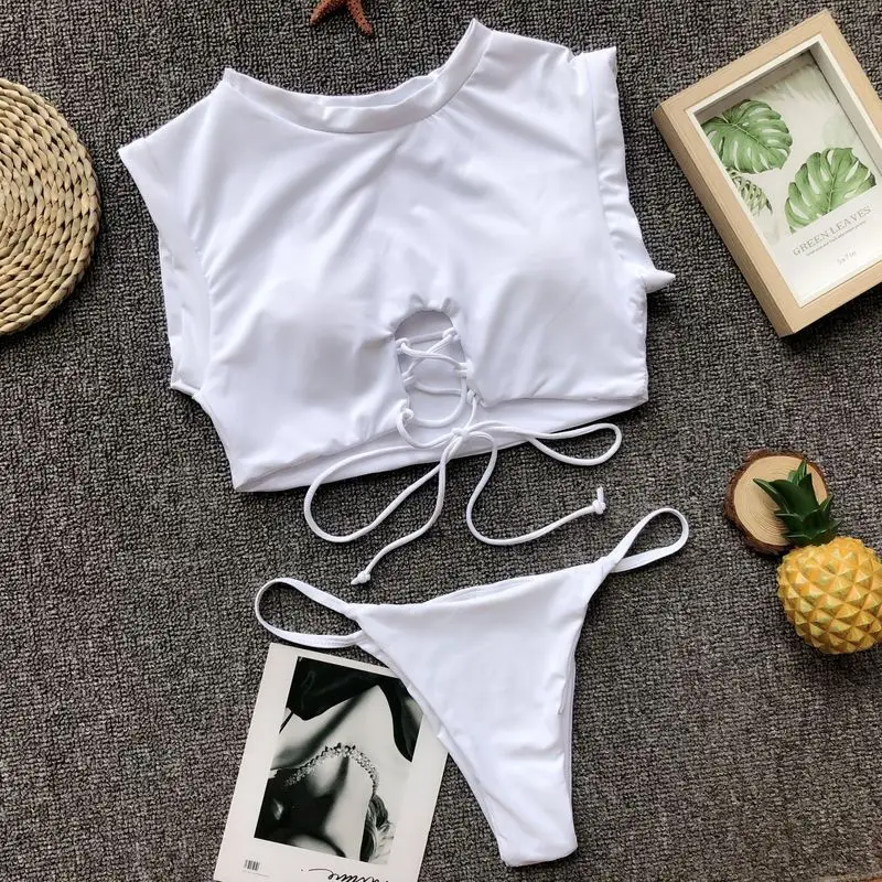 SAKKUS 2019 с вырезами Женские Спортивные Купальники Купальник Топ сексуальный