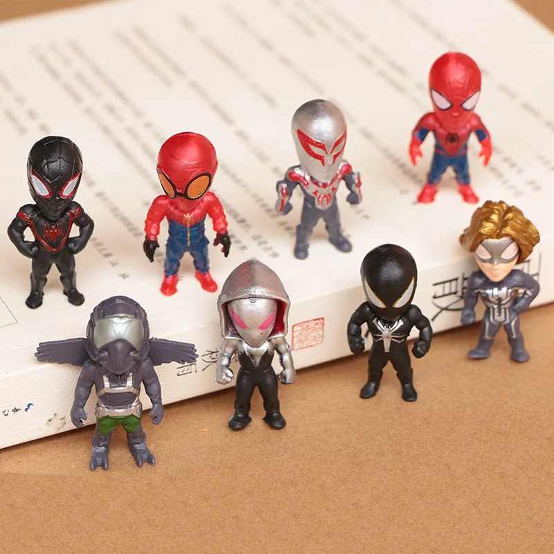Мстители миниатюры Marvel ПВХ Фигурки Человек-паук Фигурки, детские игрушки Капитан Marvel Бэтмен Человек-паук Халк