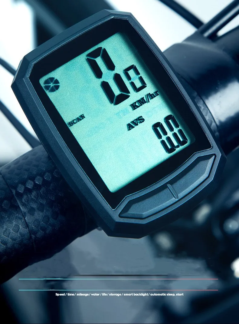 INBIKE Водонепроницаемый велосипедный компьютер беспроводной секундомер непромокаемый Многофункциональный одометр велосипедный Спидометр Подсветка Секундомер