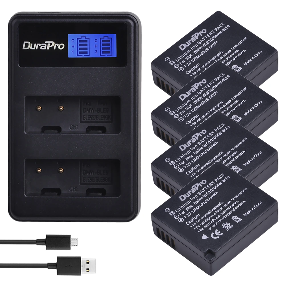 1200 мАч DMW-BLG10 DMW-BLE9 литий-ионная батарея + LCD двойное зарядное устройство для Panasonic LUMIX DMC-GF5 GF6 GX7 LX100 GX80 GX85 GX7 Mark II