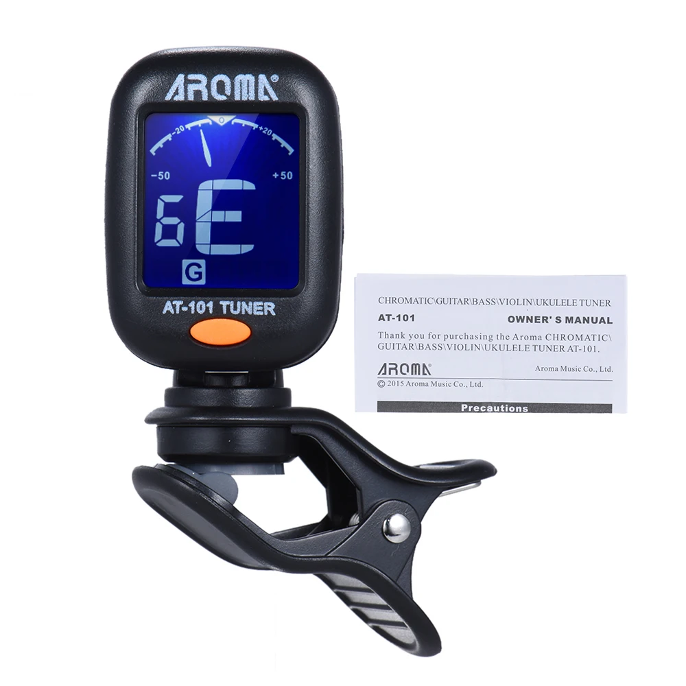 

AROMA Mini Clip-on Tuner Digital Guitar Tuner with Foldable Rotating Clip High Sensitivity for Guitar Bass Violin Ukulele