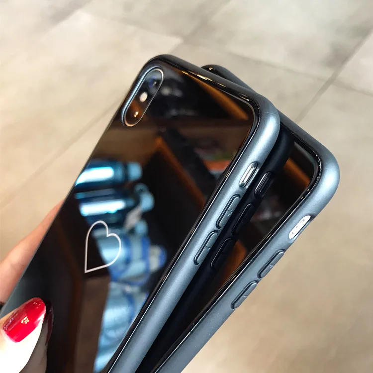 Ультра популярный простой сплошной цвет любовь iphone 6 7 8 плюс мобильный телефон
