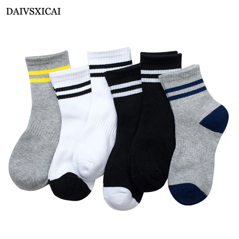 5 пар/партия Детские хлопковые носки в полоску | Мать и ребенок