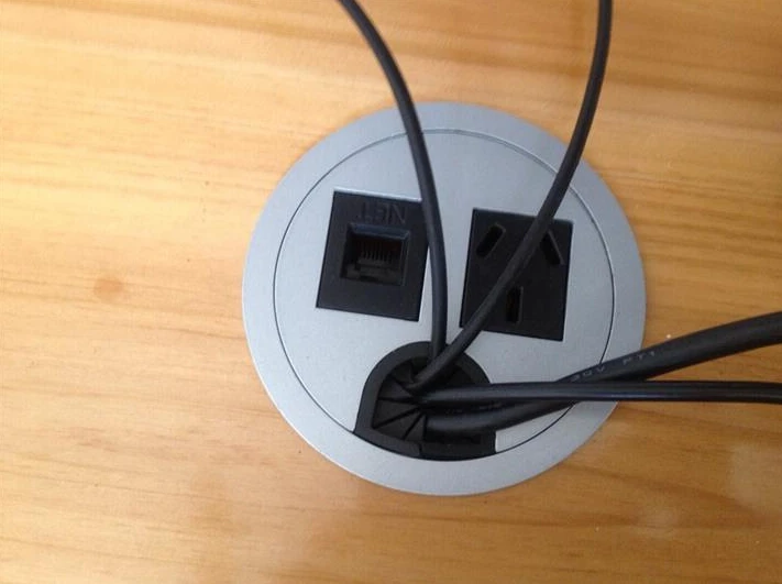 Furniture desktop round socket with tel and internet connector AU cable cubby 50 pcs EU USB Grommet Customized | Электроника