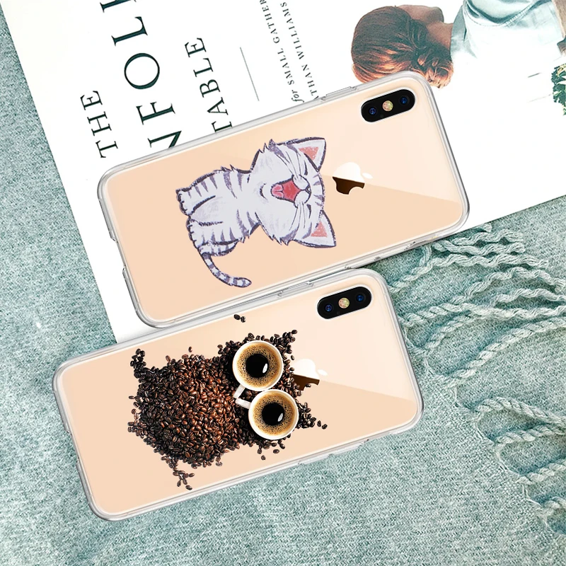 Чехол для iPhone XS MAX XR X 8 7 6 S Plus 5 5S SE Мягкая силиконовая задняя крышка из ТПУ Phone Coque Capa