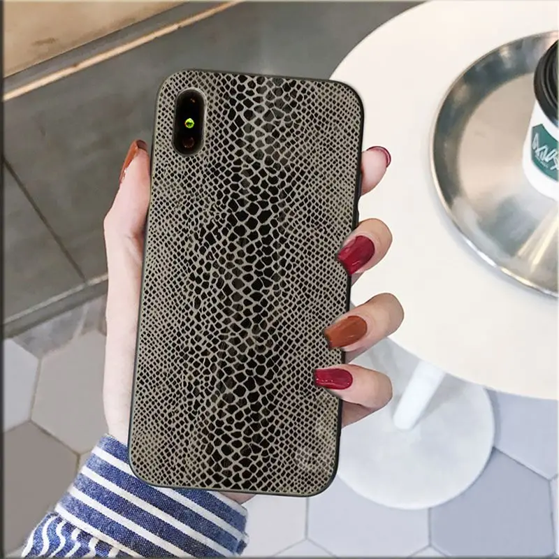 Yinuoda умный чехол с леопардовым принтом змеи для iPhone 8 7 6 6S Plus 5 5S SE XR X XS