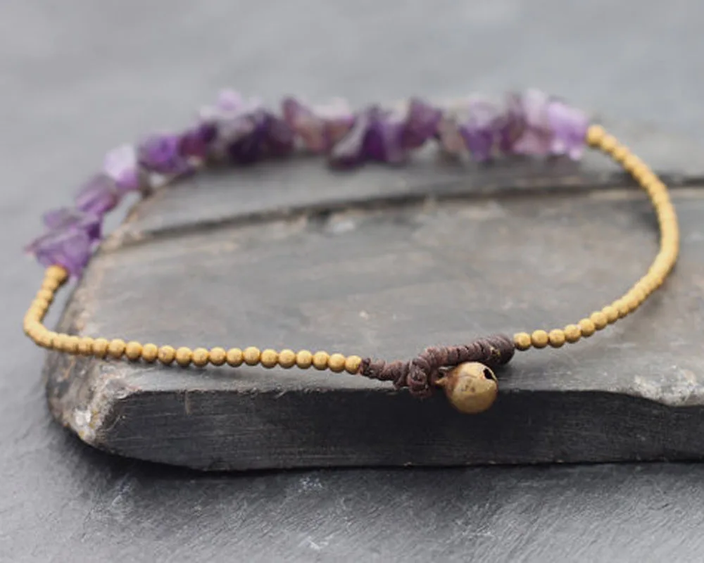 Лучший женский цельный Длинный летний браслет на лодыжке для отпуска камень