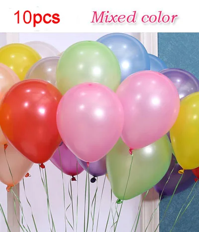 10pcs mixed color 10 шт./лот шарики для свадьбы 10 дюймов латексные шары надувные жемчужные воздушные шары для дня рождения вечерние шары украшения детский поплавок шар - Цвет: 10pcs mixed color