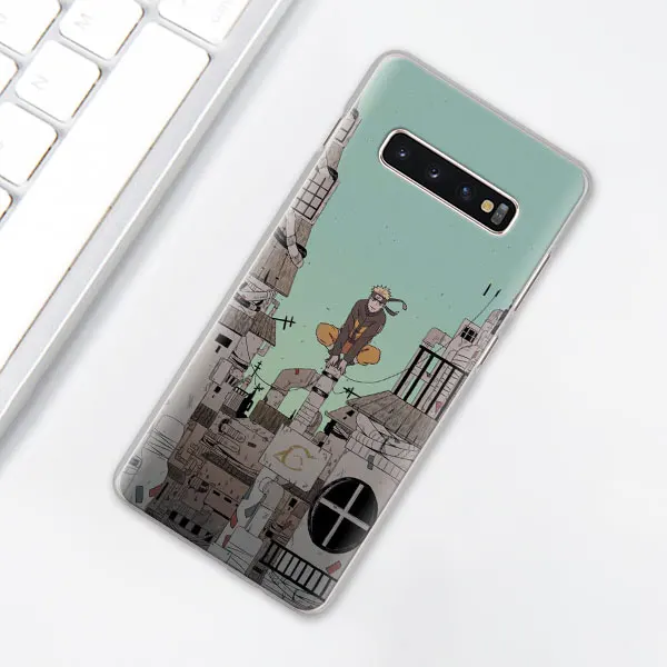 011 Аниме Наруто минималистичный чехол для телефона samsung Galaxy S10e S10 Plus S7 S8 S9 Plus Note 8 9 M10 M20 M30 жесткий чехол Coque - Цвет: 011