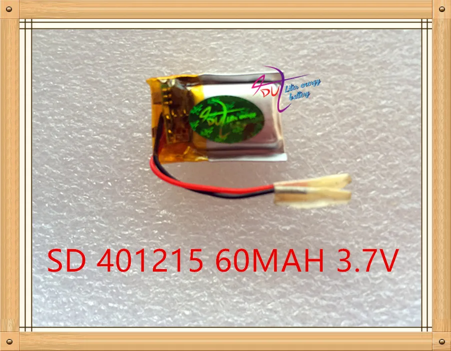 Литровый аккумулятор 3 7 В полимерный литиевый 401215 MP3 MP4 60 мАч Bluetooth игрушечные