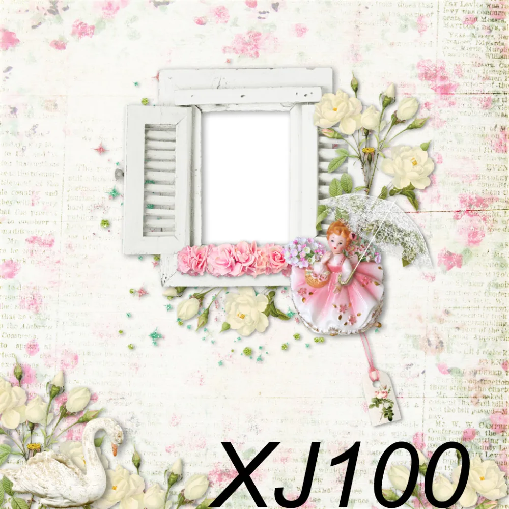 LB полиэстер и винил Сказочные цветы окно красивая игрушка кукла винтажные обои