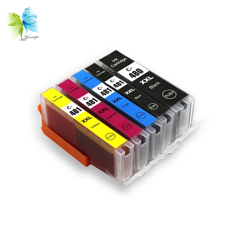 

Winnerjet Compatible PGI-480 CLI-481 PGI480 Ink Cartridges for Canon TS5140 TS6140 Printers