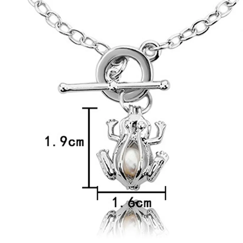 Серебряный лягушка жемчужная клетка эфирное масло диффузор медальон браслет