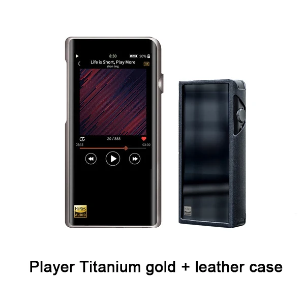 SHANLING M5s Hi-res Mp3 Wifi плеер Mp3 плеер Bluetooth Mp3 без потерь Hifi музыкальный плеер DAC Flac WAV портативный воспроизводитель Mp 3 - Цвет: Player leather case
