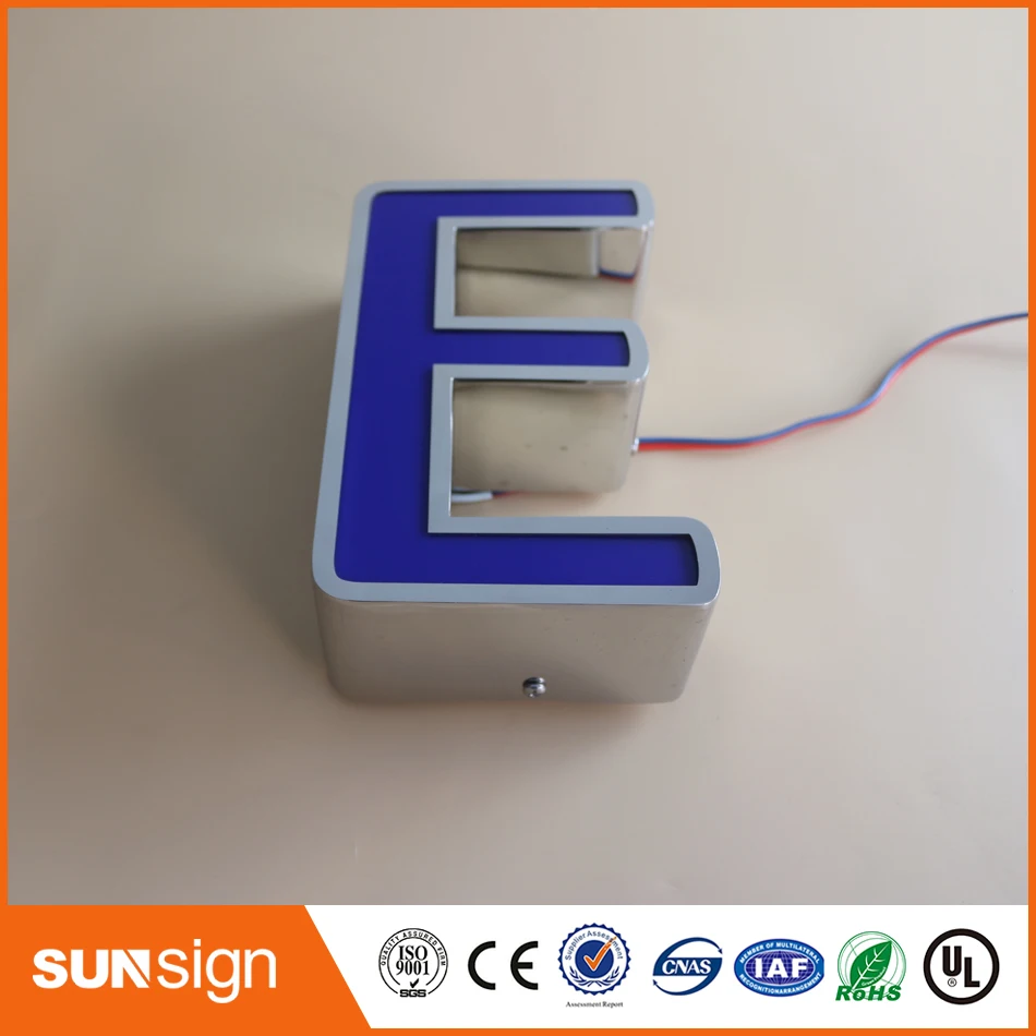 Наружная светодиодсветодиодный 3d буква из нержавеющей стали с логотипом