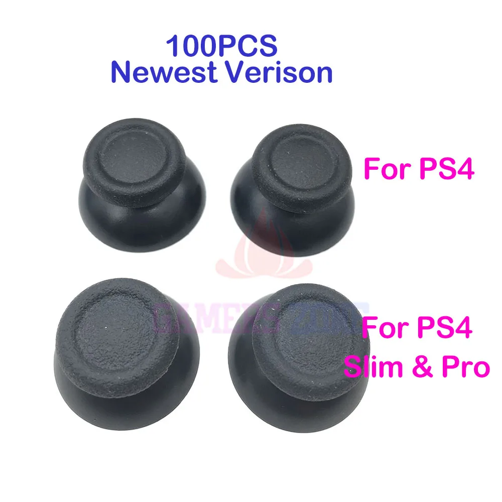 

New 100PCS Replacement For PS4 Slim Pro Controller Analog Thumbsticks Thumb Grip Cap For DualShock 4