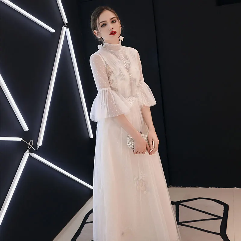FADISTEE Новое поступление элегантное вечернее платье для выпускного вечера vestido de noiva кружевные вечерние платья с аппликациями пышные рукава robe de soiree