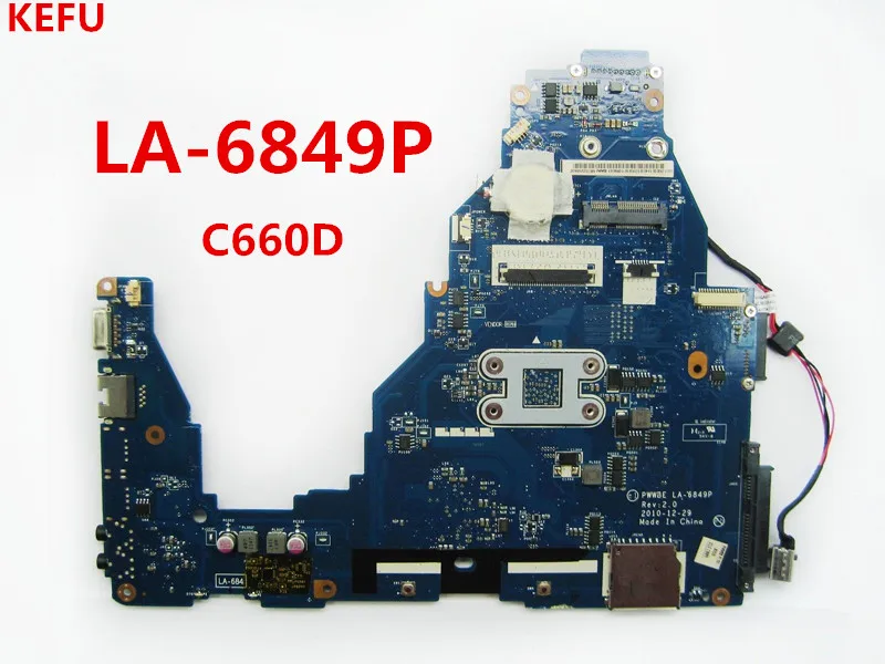 Kefu LA 6849P K000128540 для Toshiba C660 C660D материнская плата полный тест|Материнские платы| |