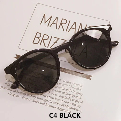 Black Женские солнцезащитные очки, круглые, защита от солнца, уф400, Ретро стиль, Ретро стиль, оттенки, элегантные, женские солнцезащитные очки, gafas de sol mujer - Цвет линз: Black