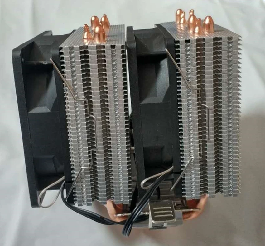 4 6 тепловым стержнем heat pipe Процессор кулер Intel 775/1150/1151/1155/1156/1366 2011 AMD 4pin dual-башня охлаждения 9 см вентилятор светодиодный светильник