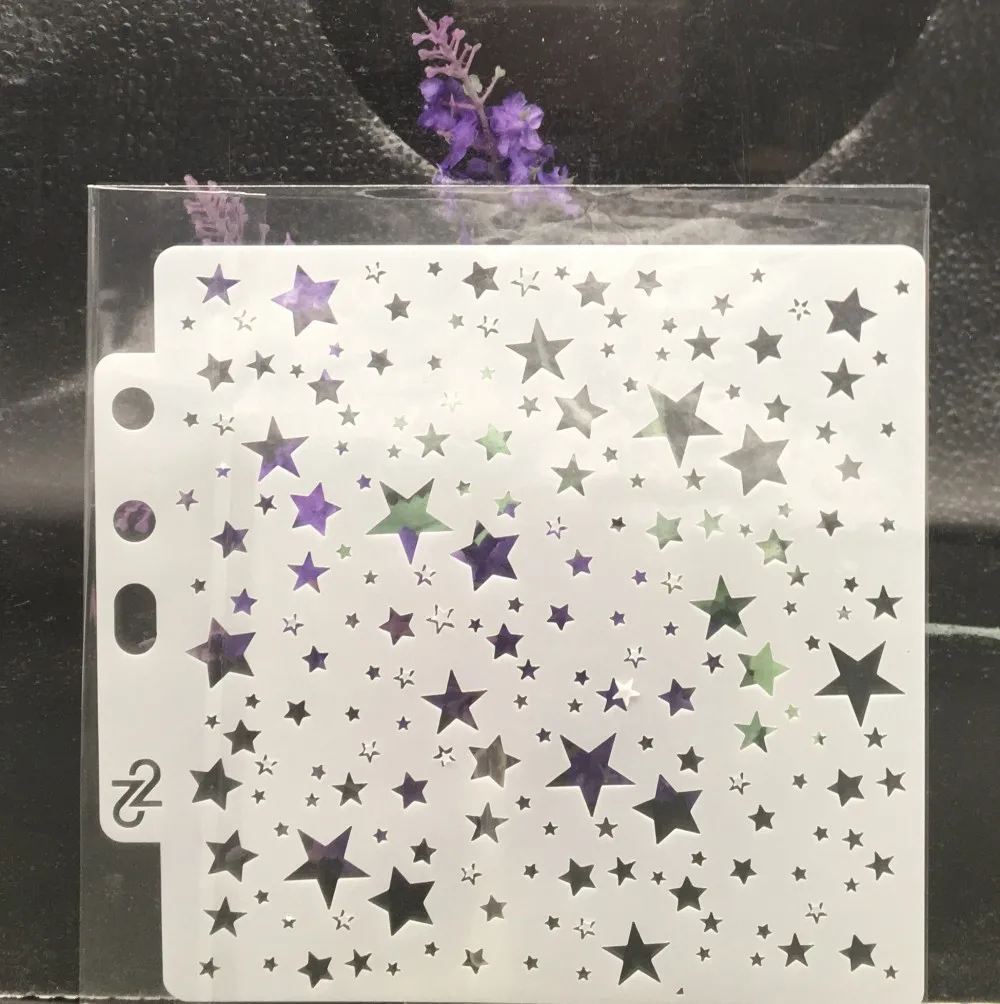 13 см звезды галактика DIY слои трафареты настенная живопись Скрапбукинг раскраска