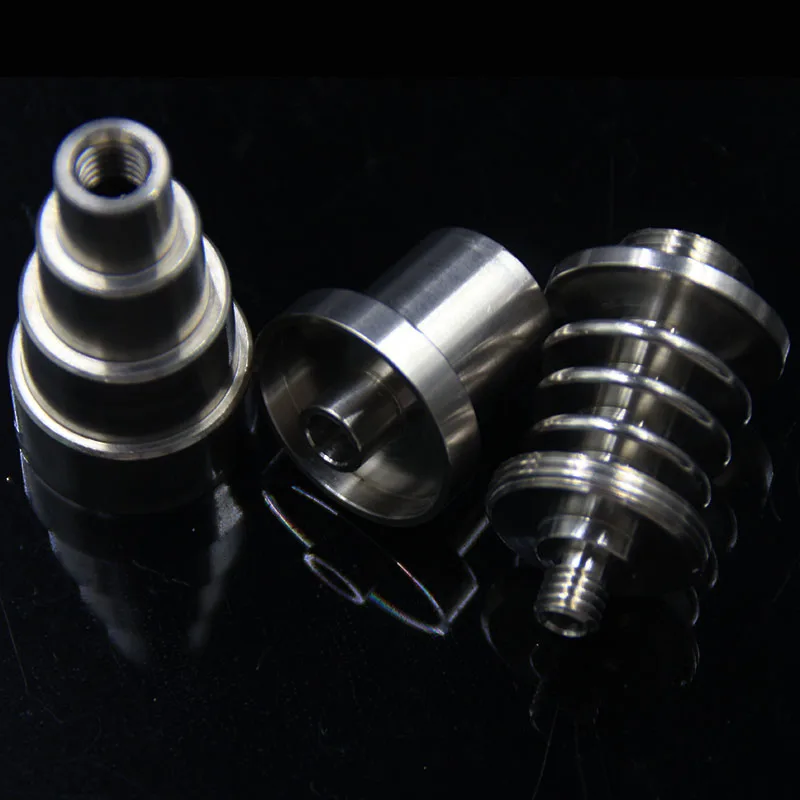 

10mm & 14mm & 18mm Male Female Gr2 Titanium Nail Adjustable Titanium Dome less Nail for 16mm 20mm Enail Dnail Coil