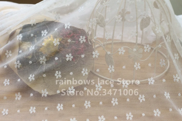 2 м высокого качества белый черная сетчатая эластичная ткань в горошек на тюлевом