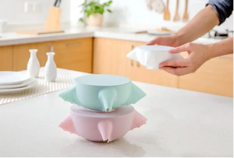 1 шт. Новый FDA Силиконовый стрейч чаша обертывание крышки многоразовые пленки