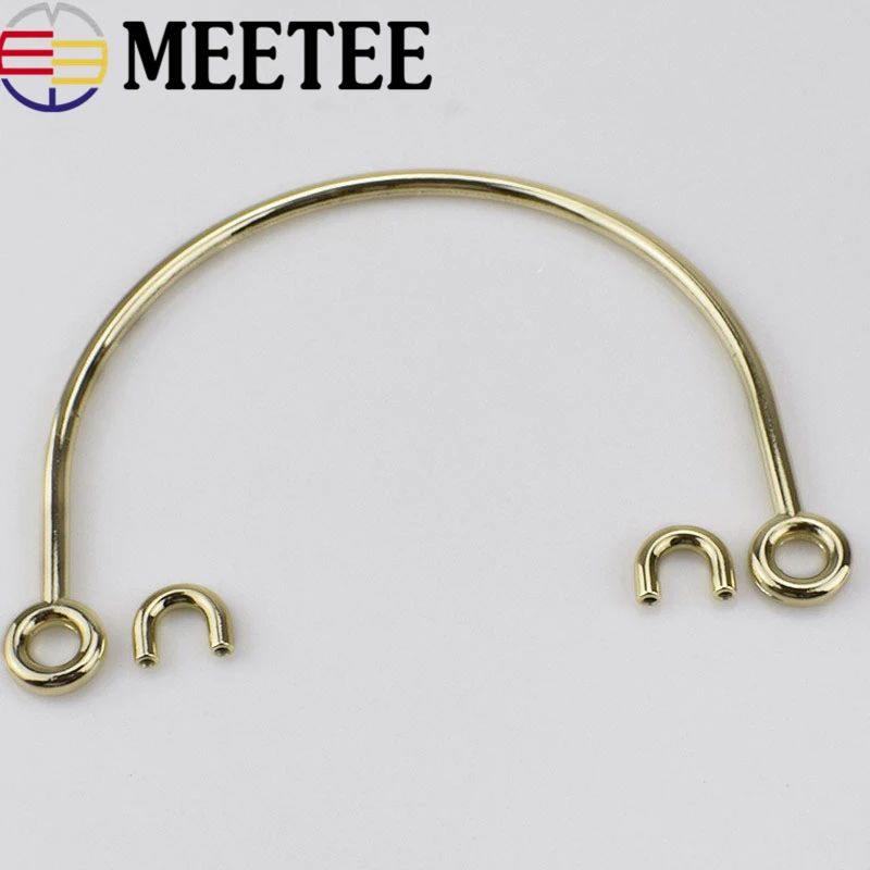 Meetee 2 шт. ID13cm высококлассная сумка металлическая застежка ручка Чистая Рамка Ручки Застежки DIY ручные ремесла Сумка фурнитура Аксессуары F1-61