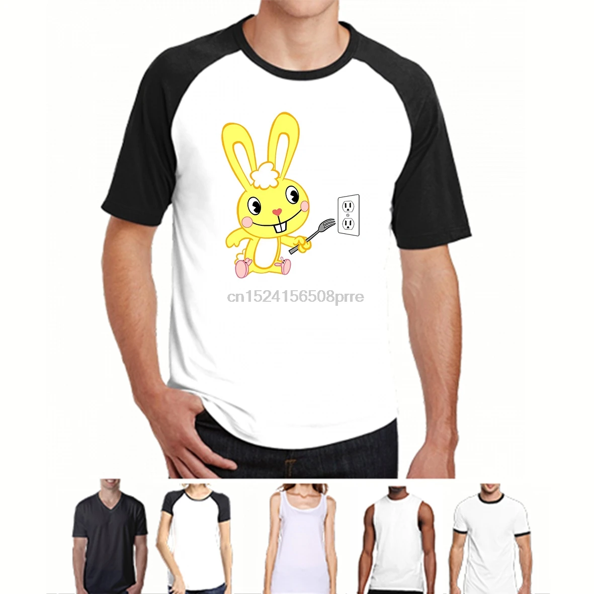 Модная крутая Мужская футболка женская забавная Футболка Happy Tree Friends-t-shirt-Cuddles
