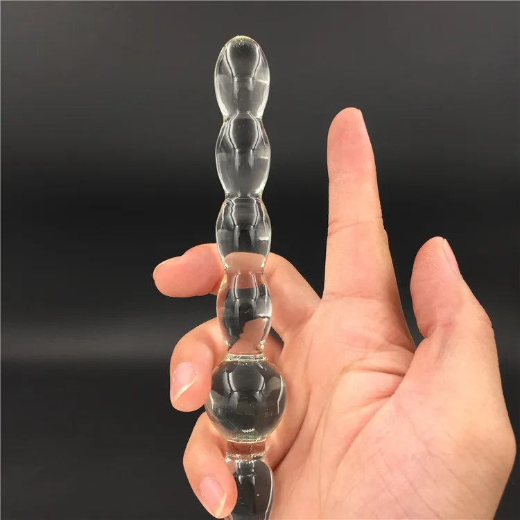 Transparent crystal glass Anal butt plug simulation penis Sex toy Adult products for women men male masturbation | Красота и здоровье