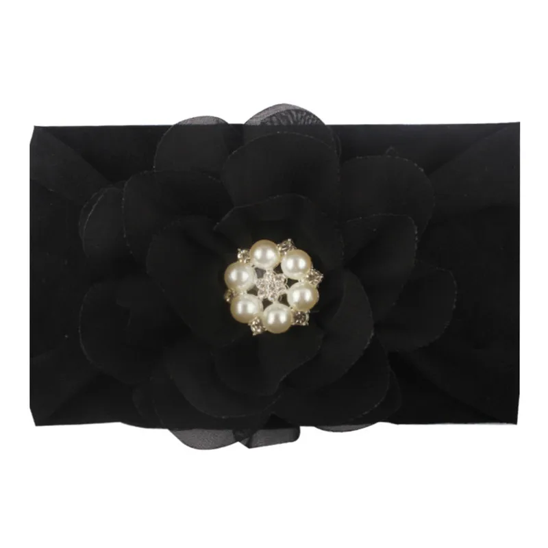 Повязка на голову для новорожденных девочек однотонная повязка с бантом