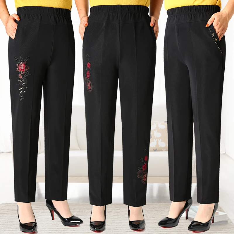 Новые модные женские длинные брюки одежда с высокой талией для мам зимние