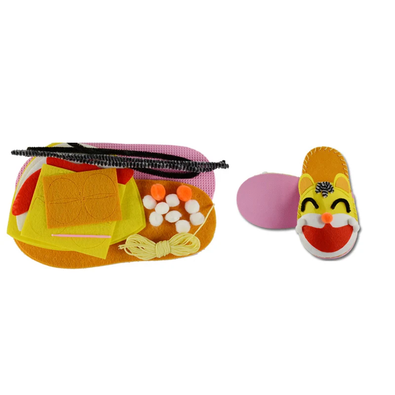 New arrive girls Creative Handicraft toys Cartoon animal style slippers Material Handmade DIY Art &amp Craft TX-147 | Игрушки и хобби