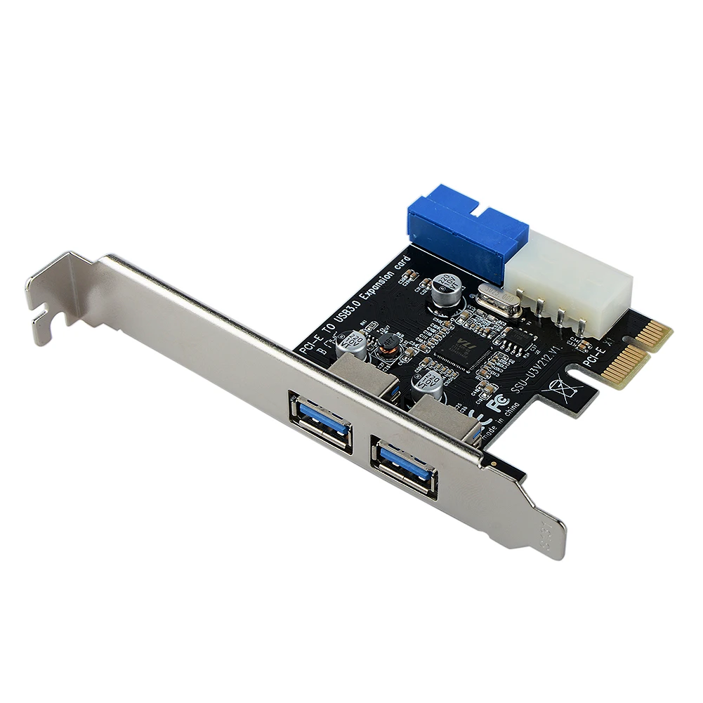 2 порта USB3.0 PCI E переходная карта Express Расширительная адаптер 5 Гбит/с скорость Usb 3 0