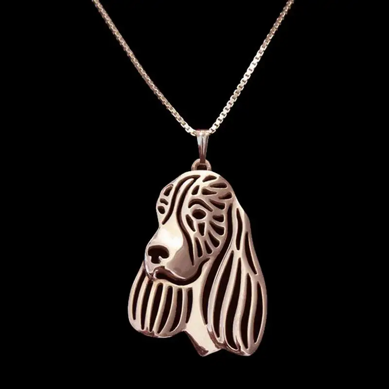 Female Alloy Pet Dog Pendant Necklaces Women's English Springer Spaniel Drop Shipping | Украшения и аксессуары
