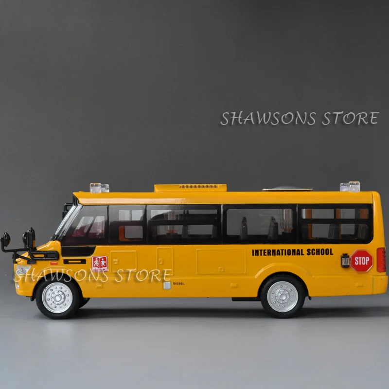 1:32 Diecast металлические игрушечные модели автомобилей желтый школьный автобус