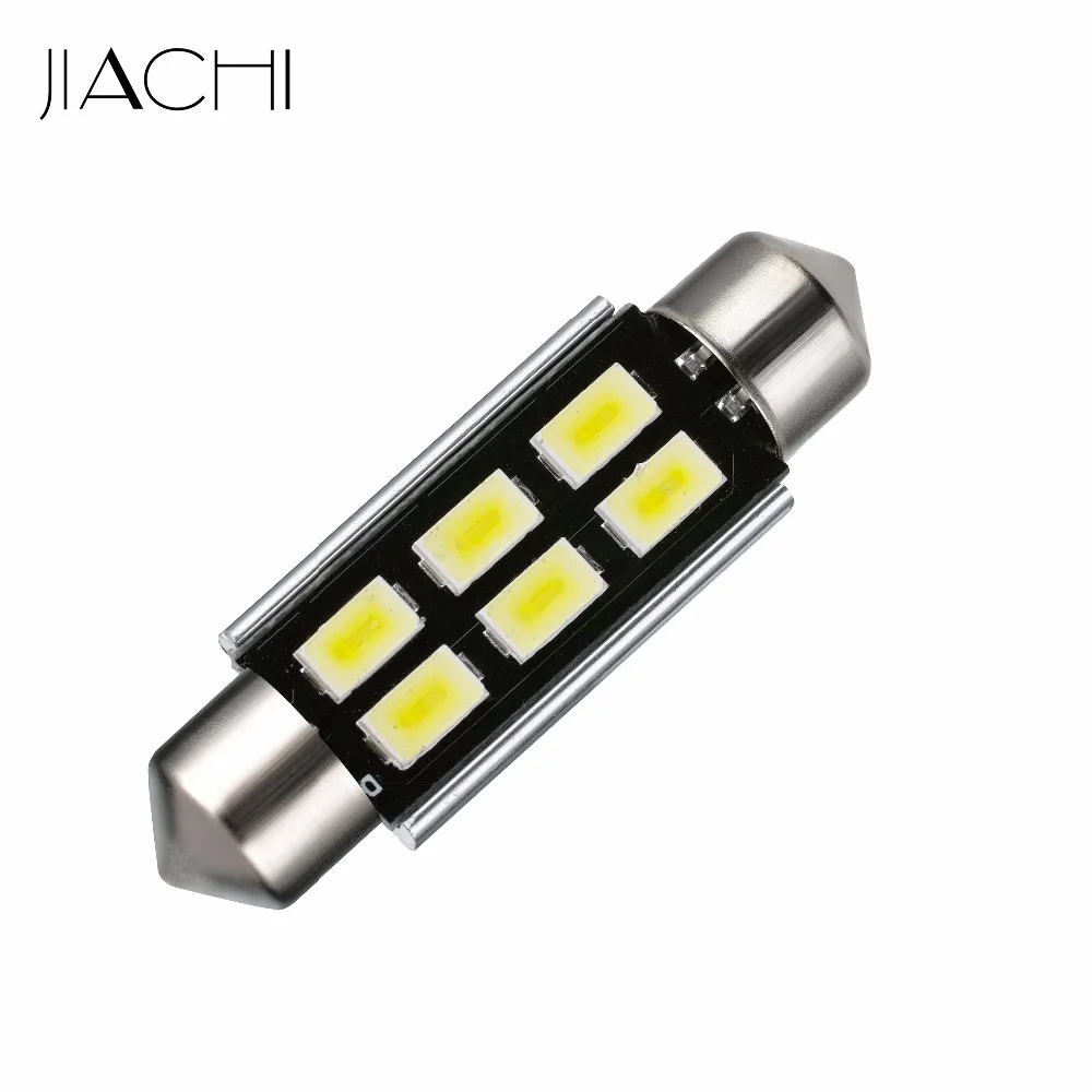 

JIACHI 100 шт. светодиодный гирлянда C5W C10W 41 мм 42 мм Canbus лампа без ошибок белый интерьер автомобиля аксессуары купол светильник для чтения